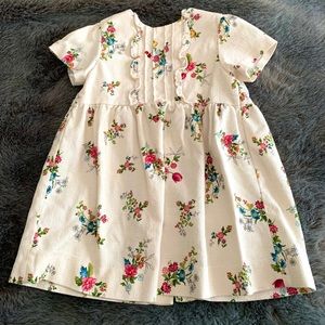 Zara Girl flower knit dress with ruffles size 2